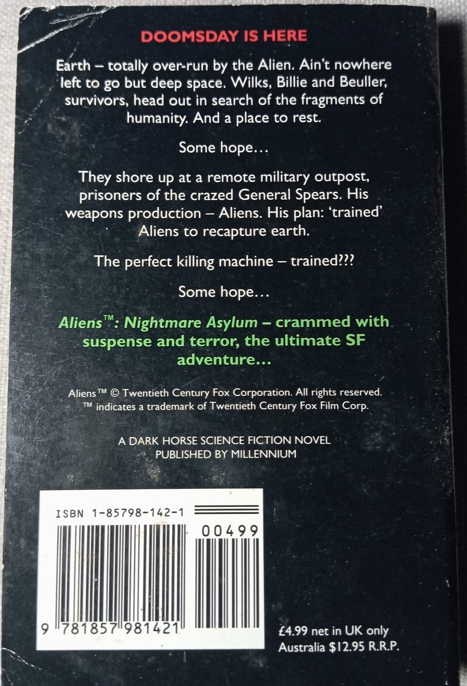 Aliens: Nightmare Asylum back